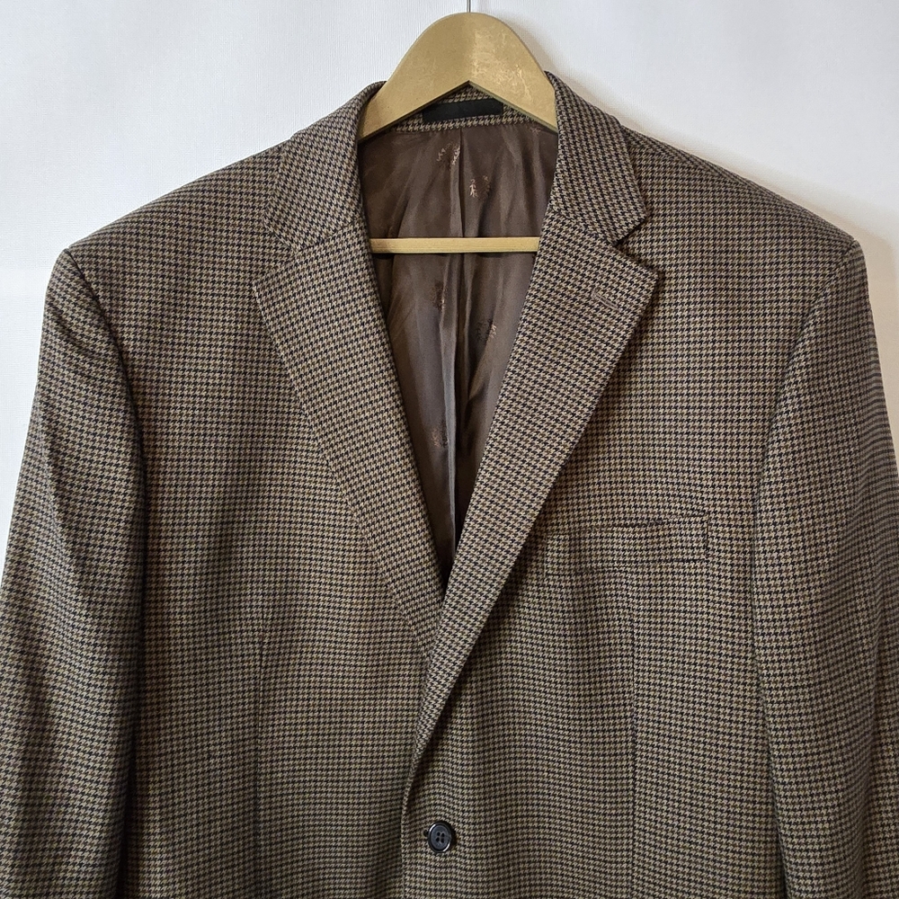 LAUREN by Ralph Lauren Men's Size 46R sporty brown 2-button lined blazer - Picture 4 of 9
